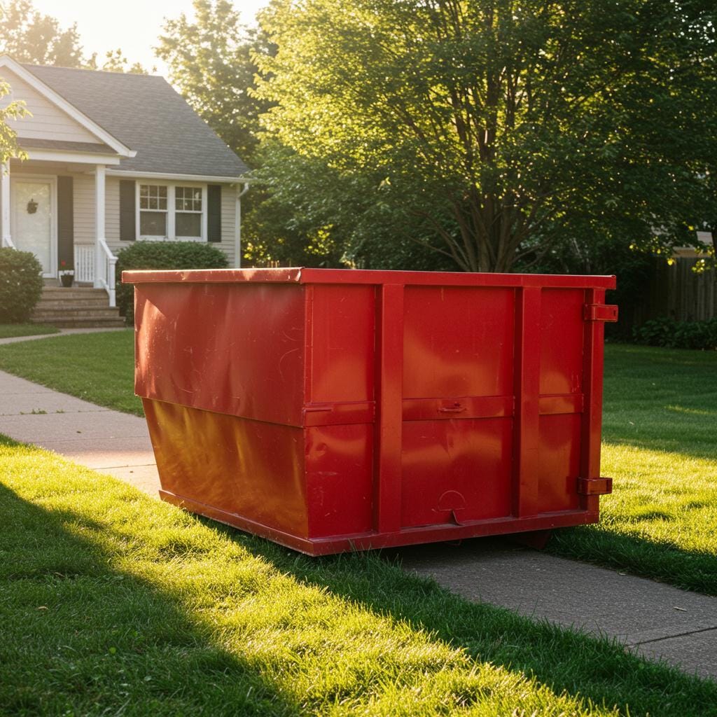 Local dumpster rental service office in NYC neighborhood